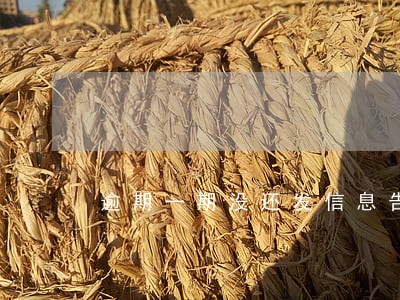 逾期一期没还发信息告知6点前还 逾期一期没还发信息告知6点前还
