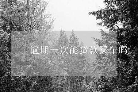 逾期一次能贷款买车吗 逾期一次能贷款买车吗