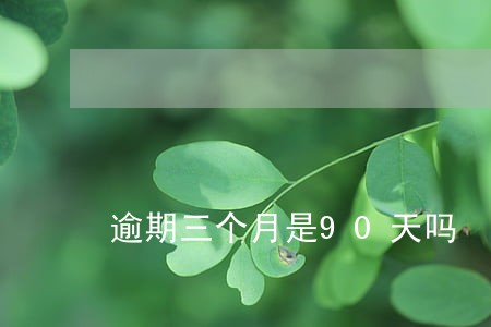 逾期三个月是90天吗 逾期三个月是90天吗