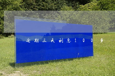 逾期三天利息100多