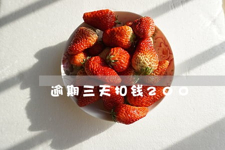 逾期三天扣钱200 逾期三天扣钱200