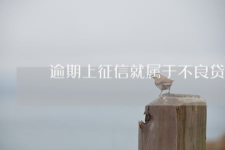 逾期上征信就属于不良贷款 逾期上征信就属于不良贷款