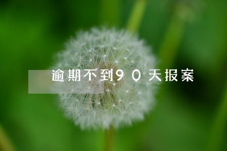 逾期不到90天报案 逾期不到90天报案