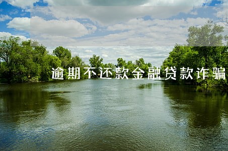 逾期不还款金融贷款诈骗 逾期不还款金融贷款诈骗