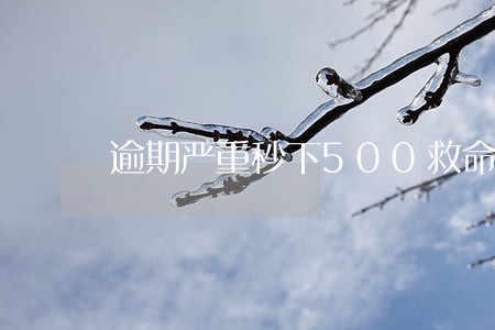 逾期严重秒下500救命口子 逾期严重秒下500救命口子