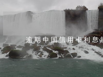 逾期中国信用卡利息能减免吗 逾期中国信用卡利息能减免吗