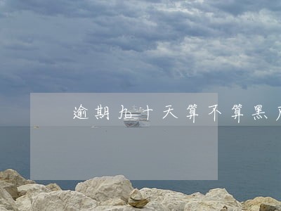 逾期九十天算不算黑户 逾期九十天算不算黑户