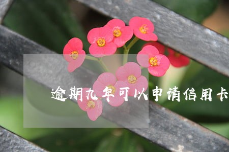 逾期九年可以申请信用卡吗 逾期九年可以申请信用卡吗
