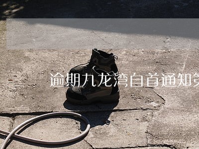 逾期九龙湾自首通知第二天走 逾期九龙湾自首通知第二天走