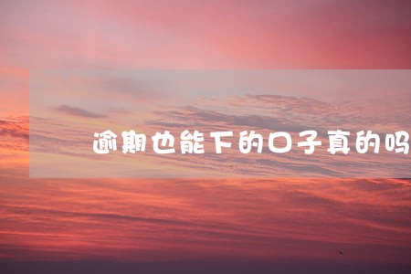 逾期也能下的口子真的吗 逾期也能下的口子真的吗
