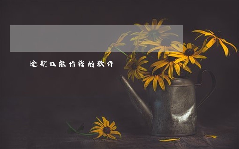 逾期也能借钱的软件 逾期也能借钱的软件