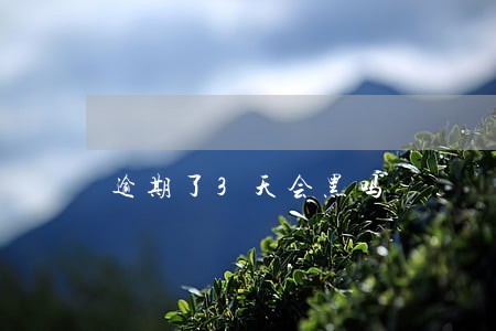 逾期了3天会黑吗 逾期了3天会黑吗
