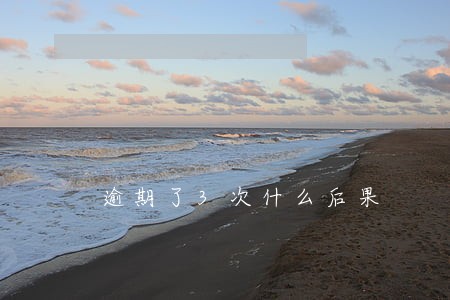 逾期了3次什么后果