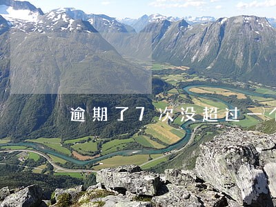 逾期了7次没超过一个月 逾期了7次没超过一个月