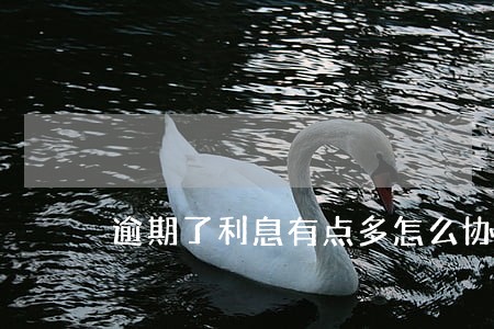 逾期了利息有点多怎么协商 逾期了利息有点多怎么协商