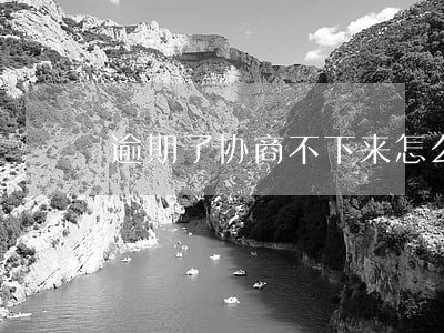 逾期了协商不下来怎么办 逾期了协商不下来怎么办