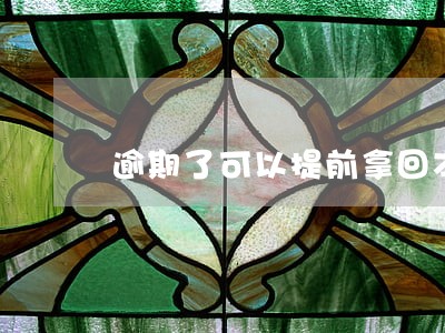 逾期了可以提前拿回本金吗 逾期了可以提前拿回本金吗