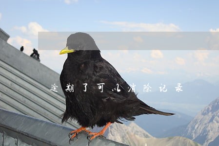 逾期了可以消除记录 逾期了可以消除记录