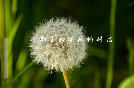 逾期了和客服的对话 逾期了和客服的对话