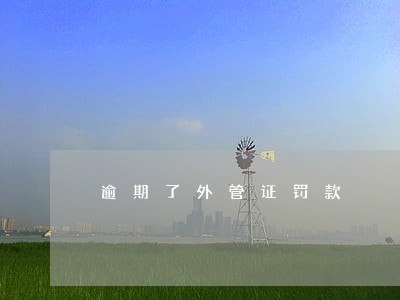 逾期了外管证罚款 逾期了外管证罚款