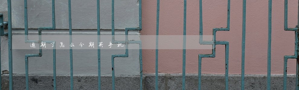 逾期了怎么分期买手机 逾期了怎么分期买手机