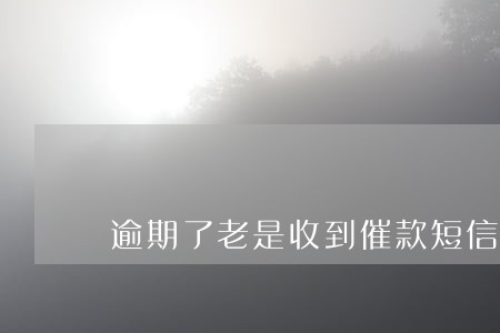 逾期了老是收到催款短信 逾期了老是收到催款短信