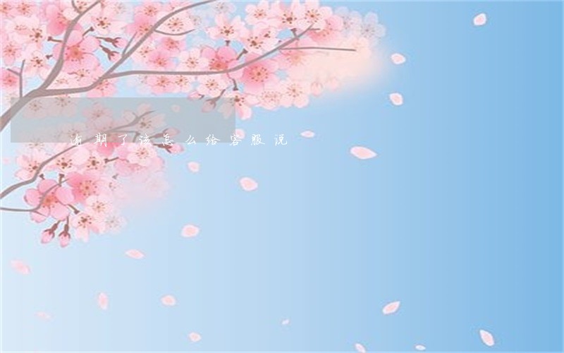 逾期了该怎么给客服说 逾期了该怎么给客服说