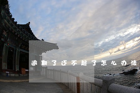 逾期了还不起了怎么办法解决 逾期了还不起了怎么办法解决
