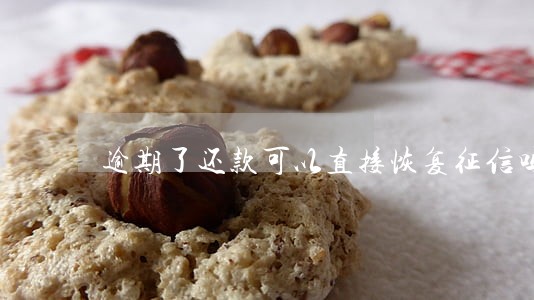 逾期了还款可以直接恢复征信吗 逾期了还款可以直接恢复征信吗