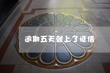 逾期五天就上了征信 逾期五天就上了征信