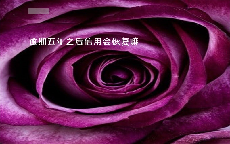 逾期五年之后信用会恢复嘛 逾期五年之后信用会恢复嘛