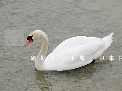 逾期交付不属于根本性违约 逾期交付不属于根本性违约