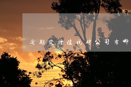 逾期交增值税对公司有哪些影响 逾期交增值税对公司有哪些影响