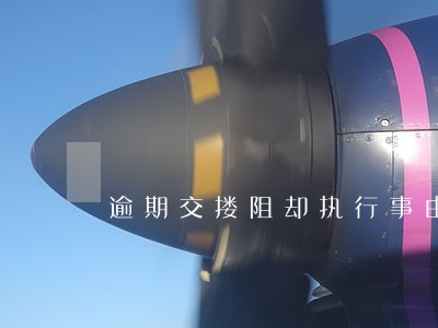 逾期交搂阻却执行事由 逾期交搂阻却执行事由