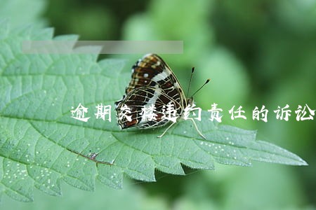 逾期交楼违约责任的诉讼时效 逾期交楼违约责任的诉讼时效