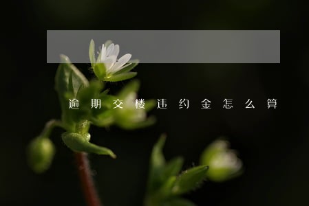 逾期交楼违约金怎么算 逾期交楼违约金怎么算