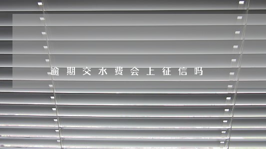 逾期交水费会上征信吗 逾期交水费会上征信吗