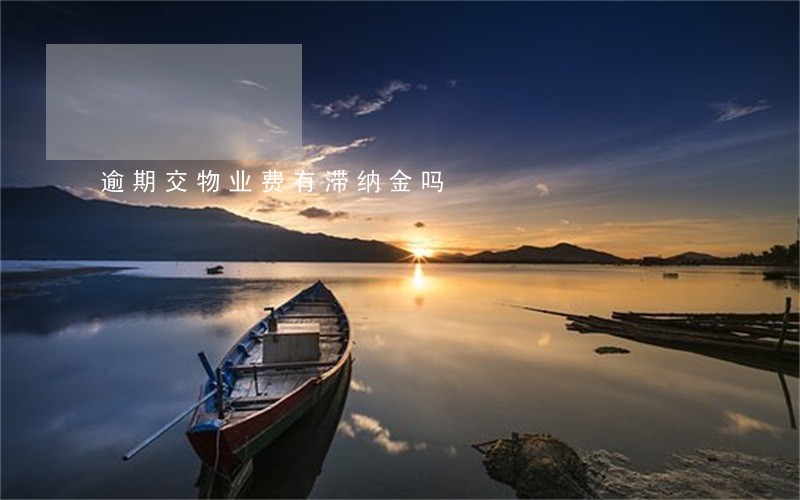 逾期交物业费有滞纳金吗