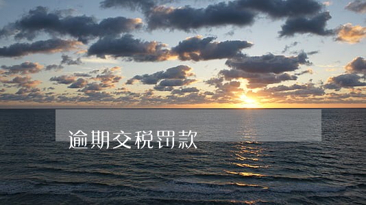 逾期交税罚款 逾期交税罚款