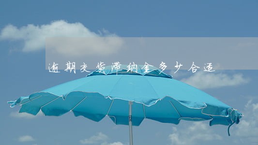 逾期交货滞纳金多少合适 逾期交货滞纳金多少合适