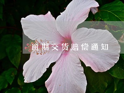 逾期交货赔偿通知