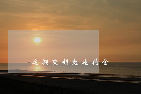 逾期交钥匙违约金 逾期交钥匙违约金