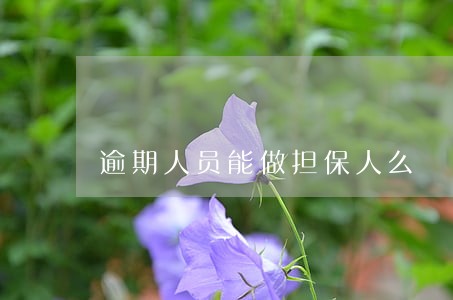 逾期人员能做担保人么 逾期人员能做担保人么