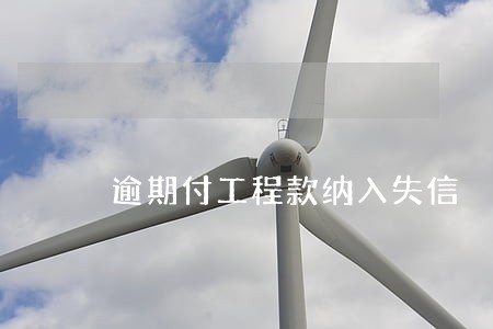 逾期付工程款纳入失信 逾期付工程款纳入失信