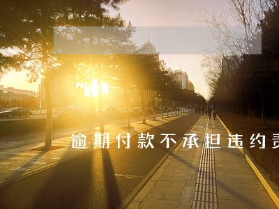 逾期付款不承担违约责任 逾期付款不承担违约责任