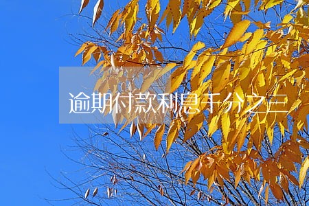 逾期付款利息千分之三