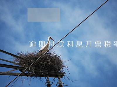 逾期付款利息开票税率 逾期付款利息开票税率