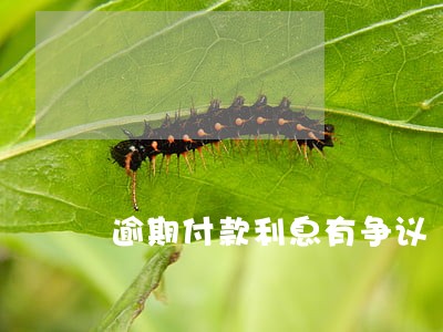 逾期付款利息有争议 逾期付款利息有争议