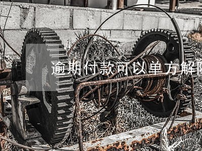逾期付款可以单方解除合同吗
