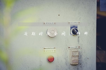 逾期付款合同法解释 逾期付款合同法解释